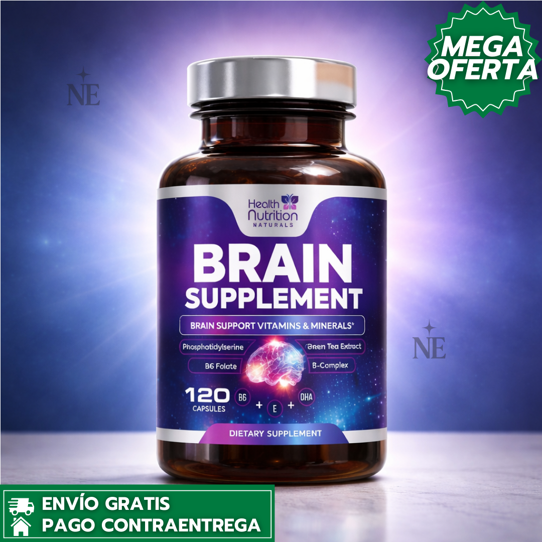 BRAIN SUPPLEMENT™: Suplemento Natural en Cápsulas que Potencia la Memoria, la Claridad Mental y el Enfoque Diario sin Cafeína