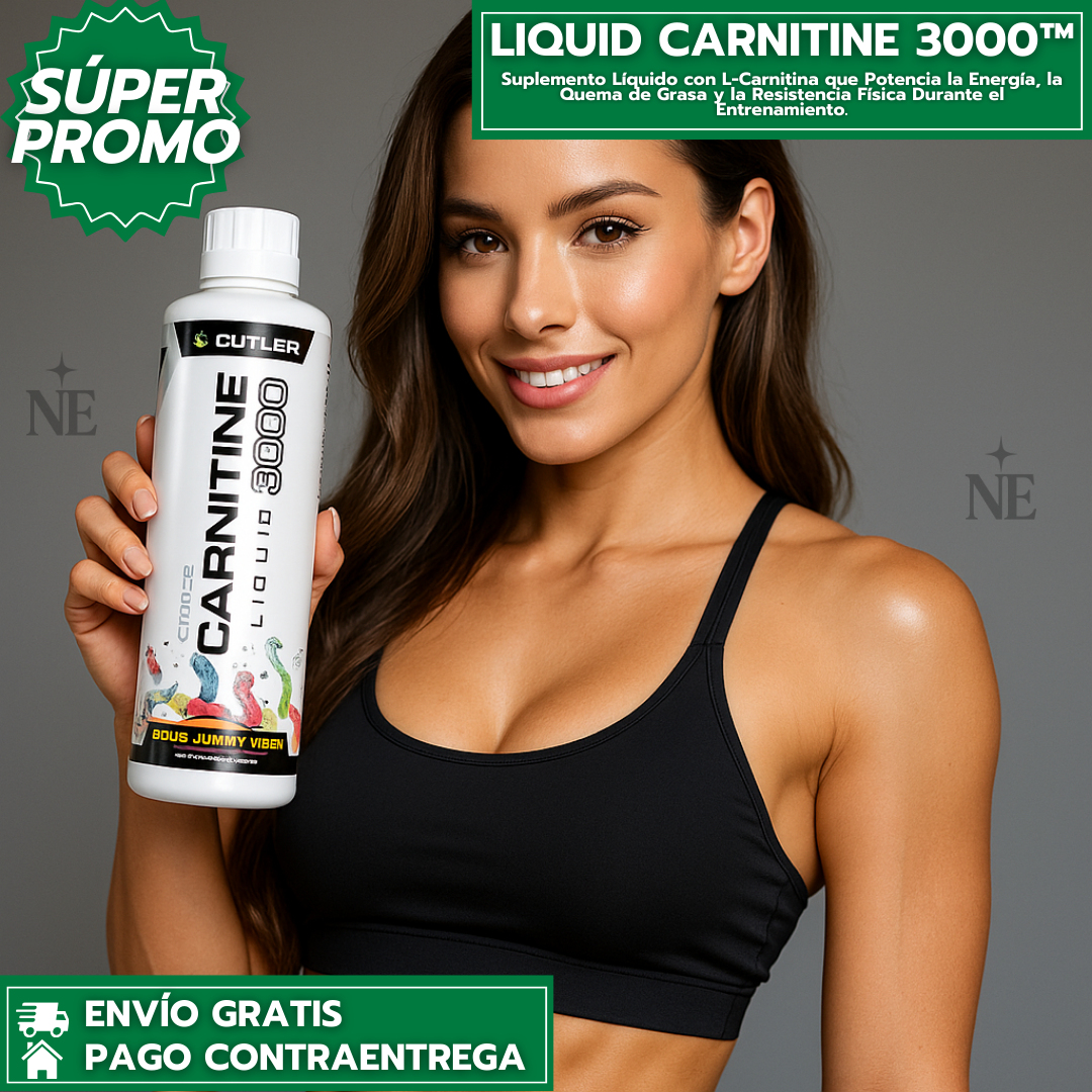 Liquid Carnitine 3000™: Suplemento Líquido de L-Carnitina para Energía, Quema de Grasa y Rendimiento Deportivo.