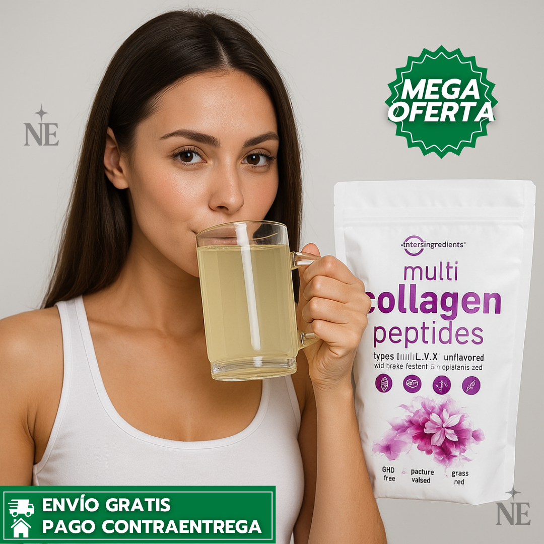 Oferta Especial 2x1: Multicollagen™: Suplemento de Colágeno y Biotina para Piel, Cabello y Uñas Radiantes.