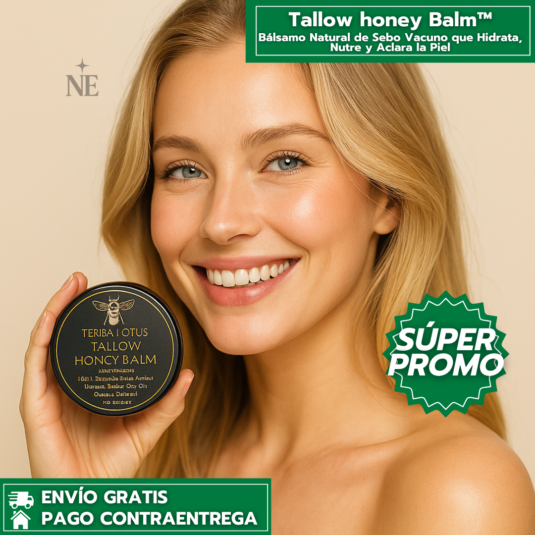 Tallow Honey Balm™: Bálsamo Natural de Sebo que Hidrata, Nutre y Aclara la Piel