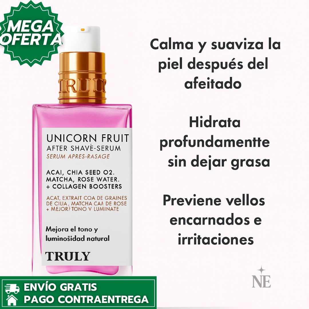 Truly™ ORIGINAL - Unicorn Fruit: Sérum que Calma, Hidrata y Aclara tras el Afeitado