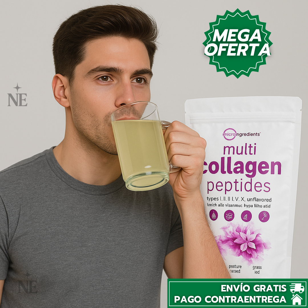 Oferta Especial 2x1: Multicollagen™: Suplemento de Colágeno y Biotina para Piel, Cabello y Uñas Radiantes.