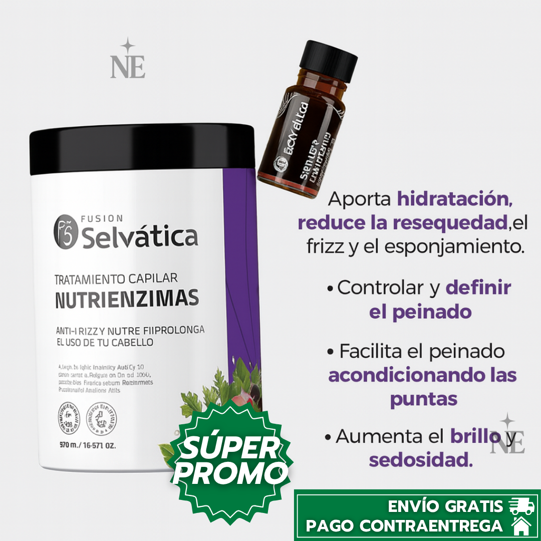 Oferta Especial 2x1: Duo Antifrizz™ - Tratamiento Capilar que Elimina el Frizz y Potencia el Brillo y Crecimiento del Cabello.