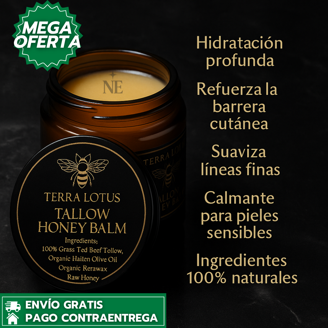 Tallow Honey Balm™: Bálsamo Natural de Sebo que Hidrata, Nutre y Aclara la Piel