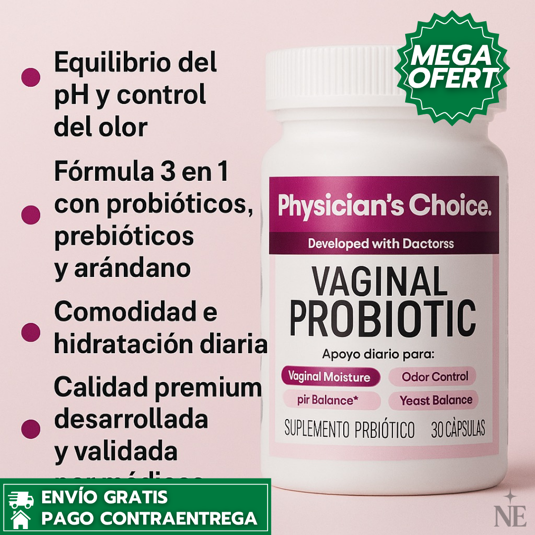 Physician's CHOICE Probióticos vaginales™: Probiótico Femenino que Equilibra la Flora Vaginal, el pH y la Humedad Natural