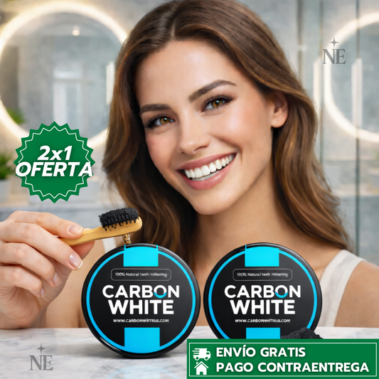 CARBON WHITE™: Polvo Blanqueador con Carbón de Coco que Elimina Manchas sin Sensibilidad