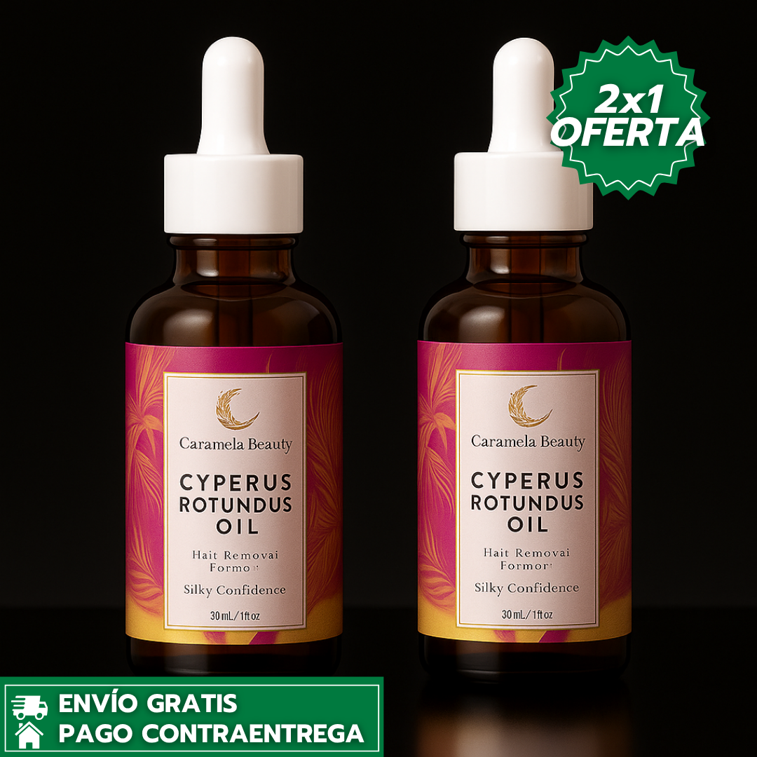 Oferta Especial 2x1: Cyperus Rotundus Oil™ - Aceite Inhibidor Natural del Vello que Suaviza y Reduce el Crecimiento en Mujeres