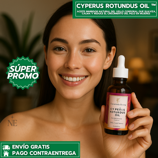 Cyperus Rotundus Oil™: Aceite Inhibidor Natural del Vello que Suaviza y Reduce el Crecimiento en Mujeres