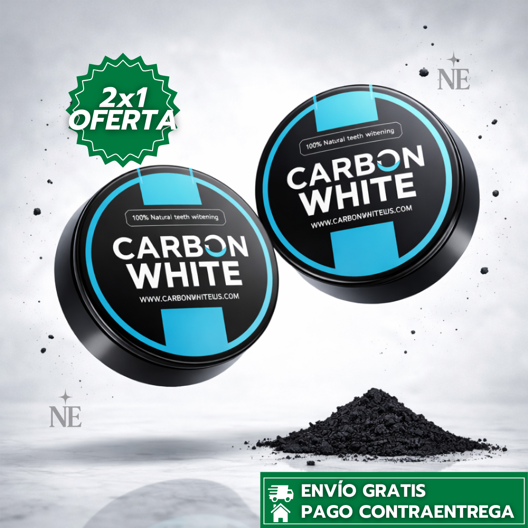 CARBON WHITE™: Polvo Blanqueador con Carbón de Coco que Elimina Manchas sin Sensibilidad
