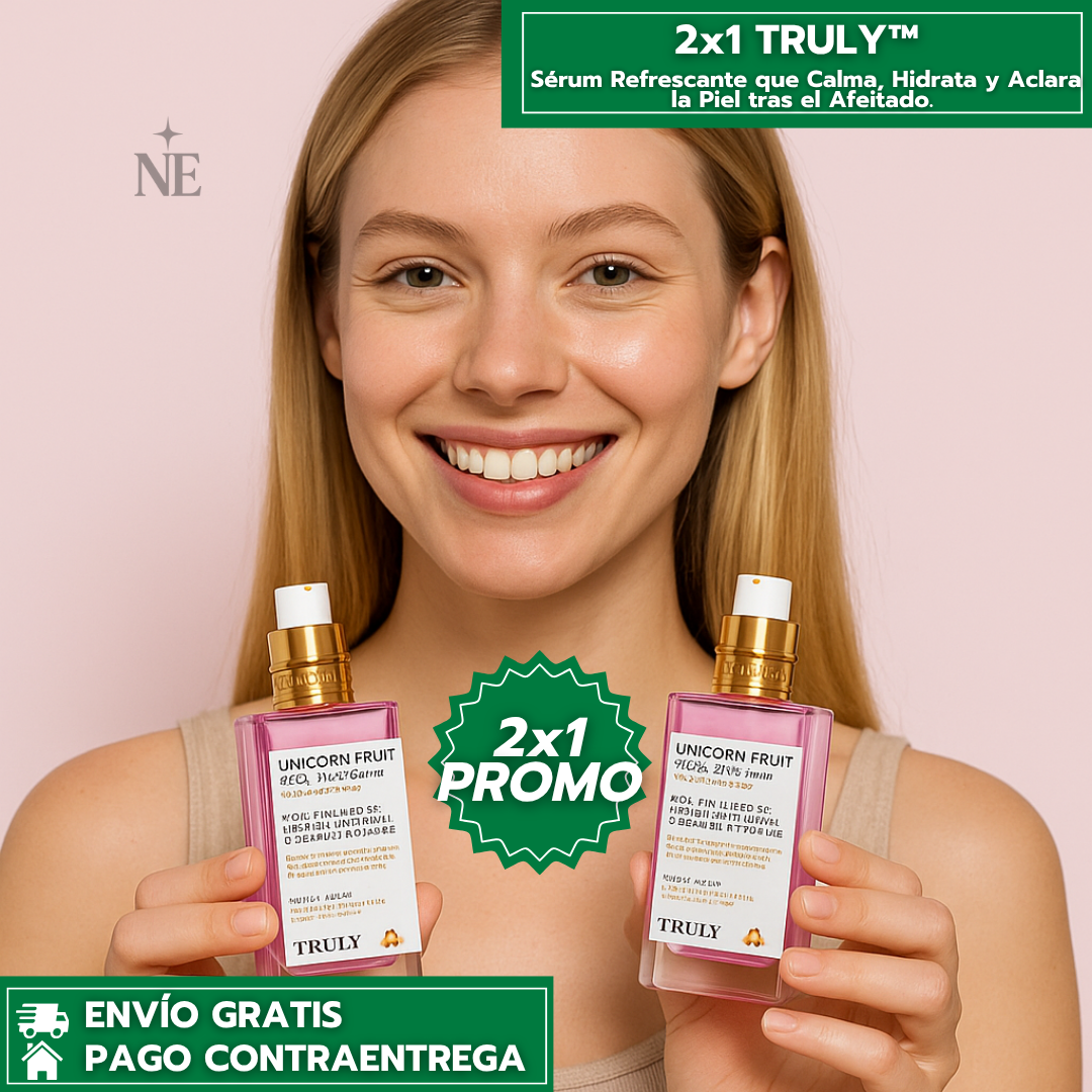 Oferta Especial 2x1: Truly™ ORIGINAL - Unicorn Fruit: Sérum que Calma, Hidrata y Aclara tras el Afeitado