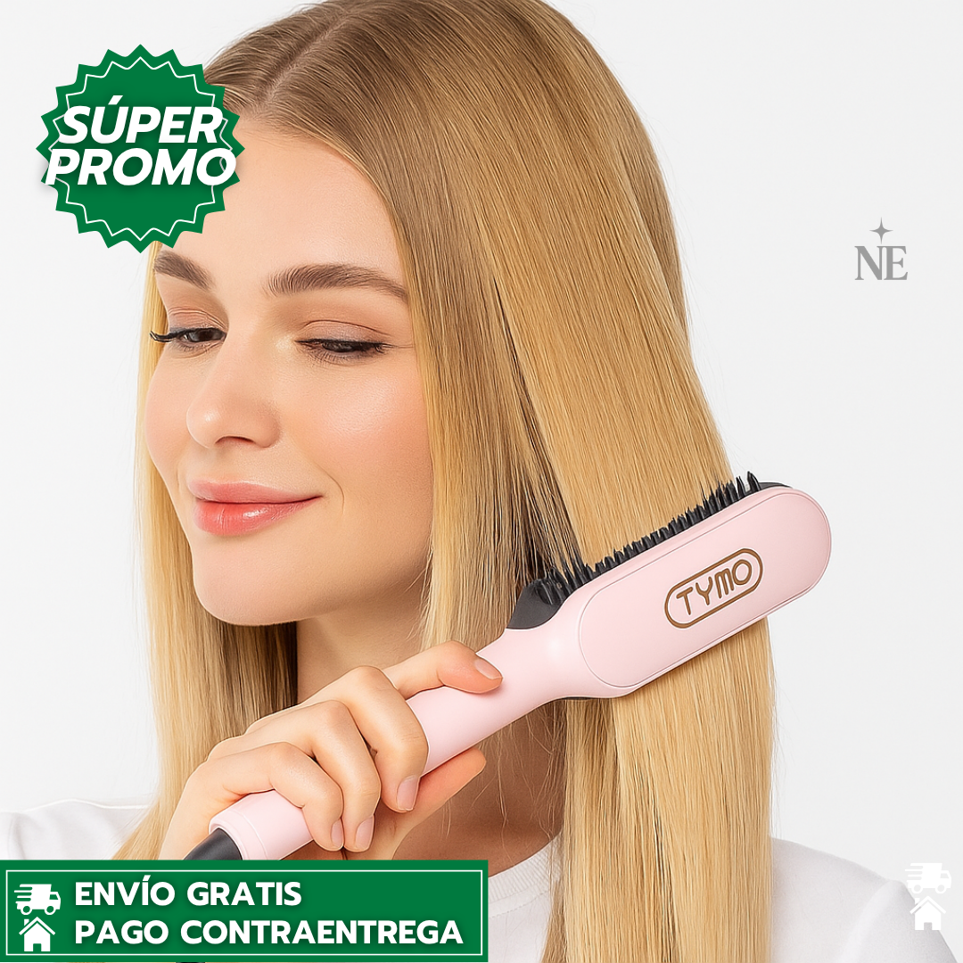 TYMO RING™: Cepillo Alisador Rápido que Deja tu Cabello Suave, Brillante y Sin Frizz