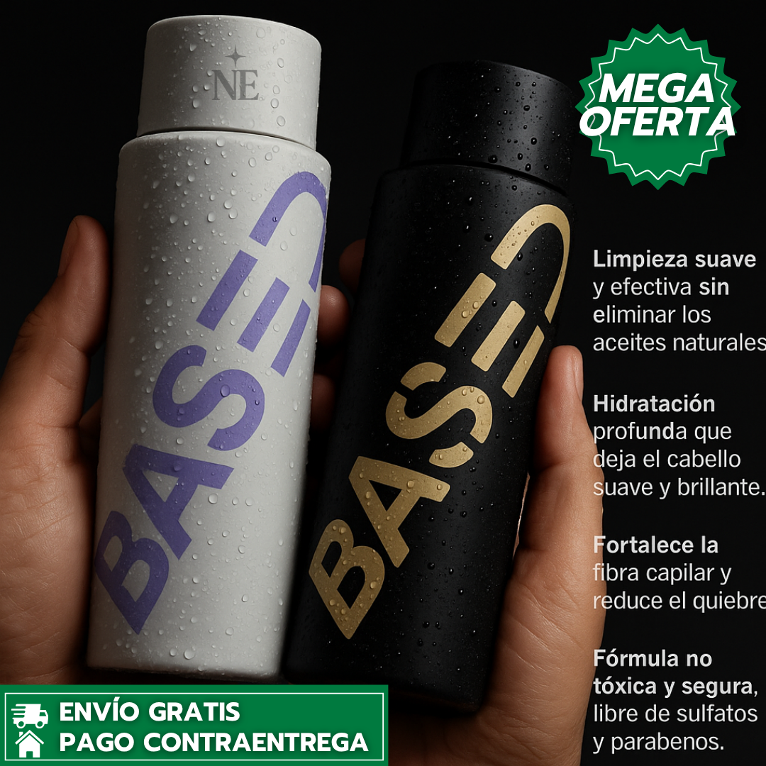 Oferta Especial 2x1: BASED™ - Shampoo y Acondicionador Natural que Limpia e Hidrata Profundamente el Cabello
