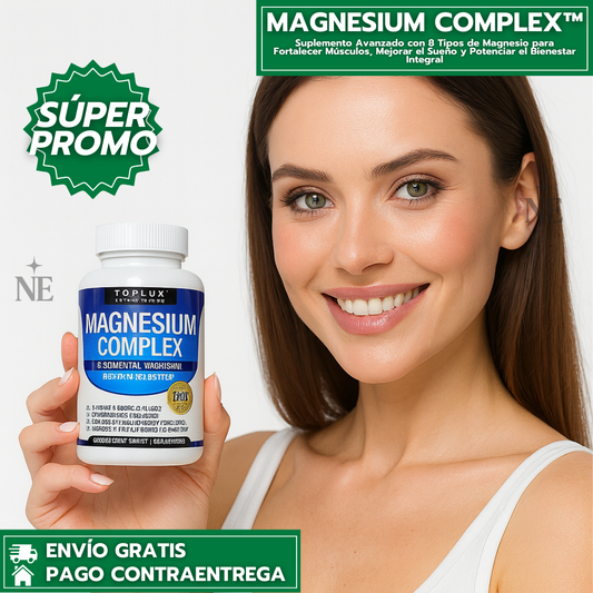 Magnesium Complex™: Suplemento Avanzado con 8 Tipos de Magnesio para Fortalecer Músculos, Mejorar el Sueño y Potenciar el Bienestar Integral